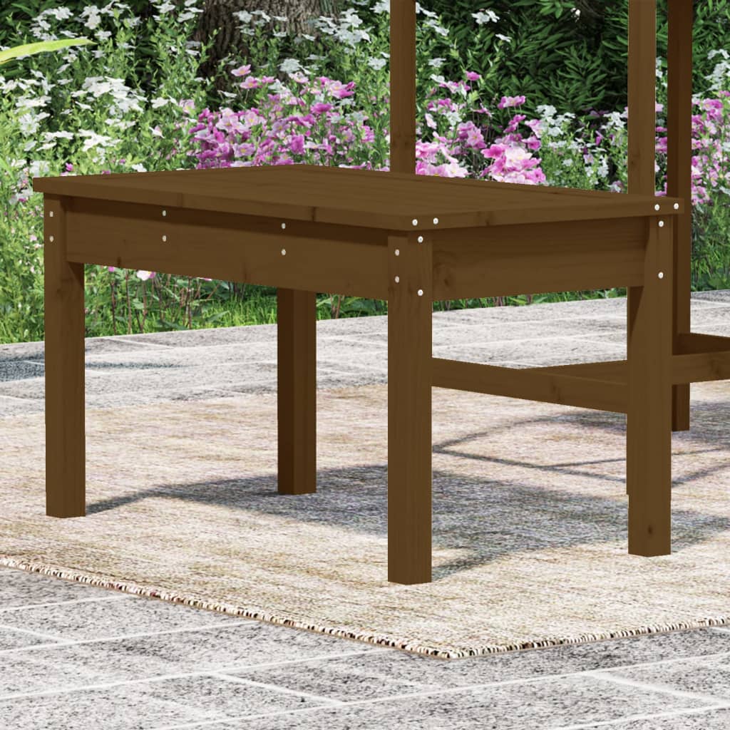 Gartenbank Honigbraun 80x44x45 cm Massivholz Kiefer - Pazzar.ch