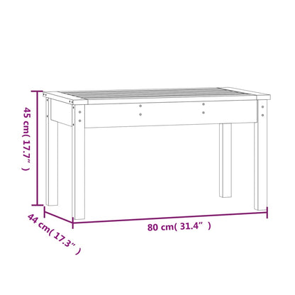 Gartenbank Honigbraun 80x44x45 cm Massivholz Kiefer - Pazzar.ch