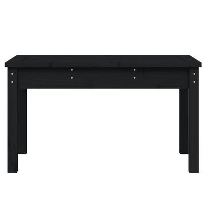 Gartenbank Schwarz 80x44x45 cm Massivholz Kiefer - Pazzar.ch