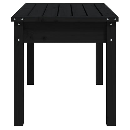 Gartenbank Schwarz 80x44x45 cm Massivholz Kiefer - Pazzar.ch