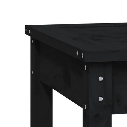 Gartenbank Schwarz 80x44x45 cm Massivholz Kiefer - Pazzar.ch
