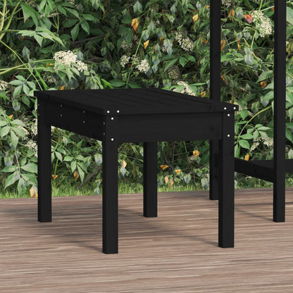 Gartenbank Schwarz 80x44x45 cm Massivholz Kiefer - Pazzar.ch