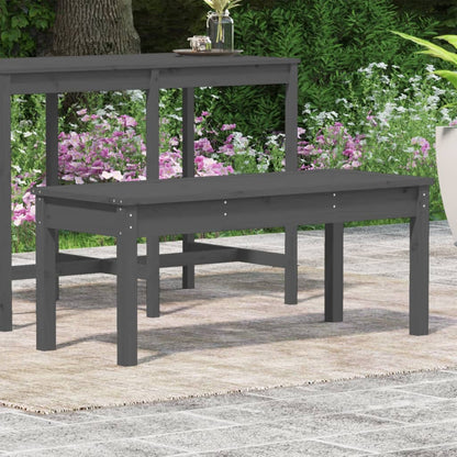 Gartenbank Grau 109x44x45 cm Massivholz Kiefer - Pazzar.ch