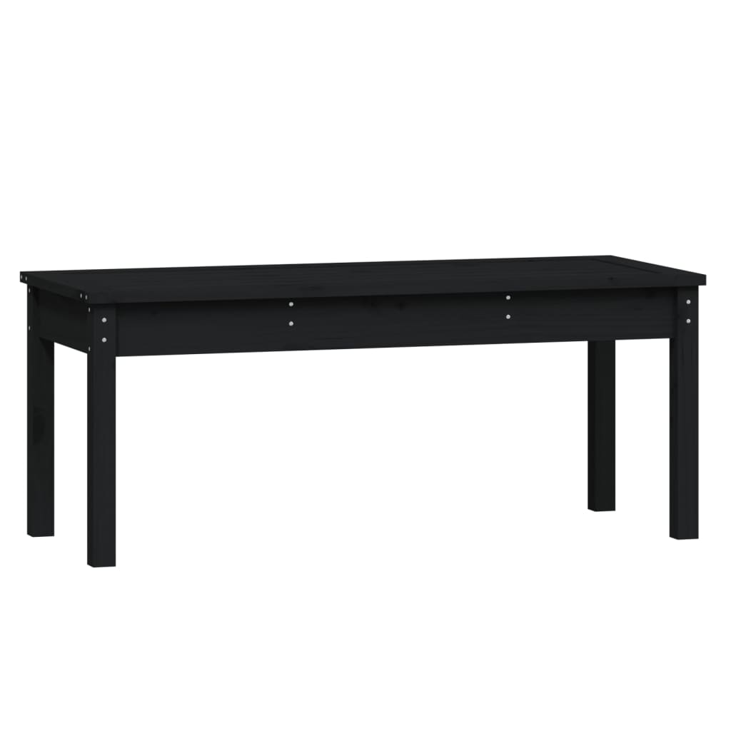 Gartenbank Schwarz 109x44x45 cm Massivholz Kiefer - Pazzar.ch