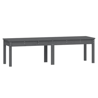 Gartenbank 2-Sitzer Grau 159,5x44x45 cm Massivholz Kiefer - Pazzar.ch