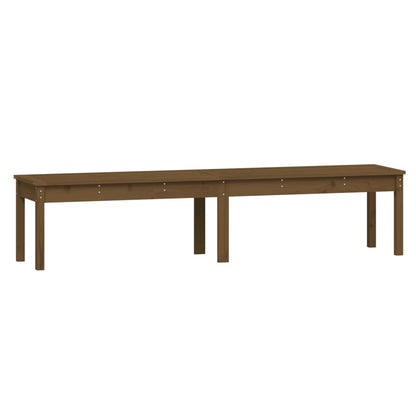Gartenbank 2-Sitzer Honigbraun 203,5x44x45 cm Massivholz Kiefer - Pazzar.ch