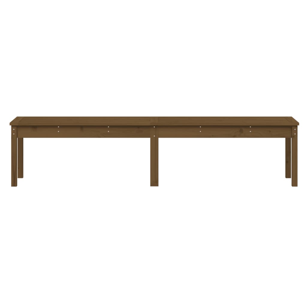 Gartenbank 2-Sitzer Honigbraun 203,5x44x45 cm Massivholz Kiefer - Pazzar.ch