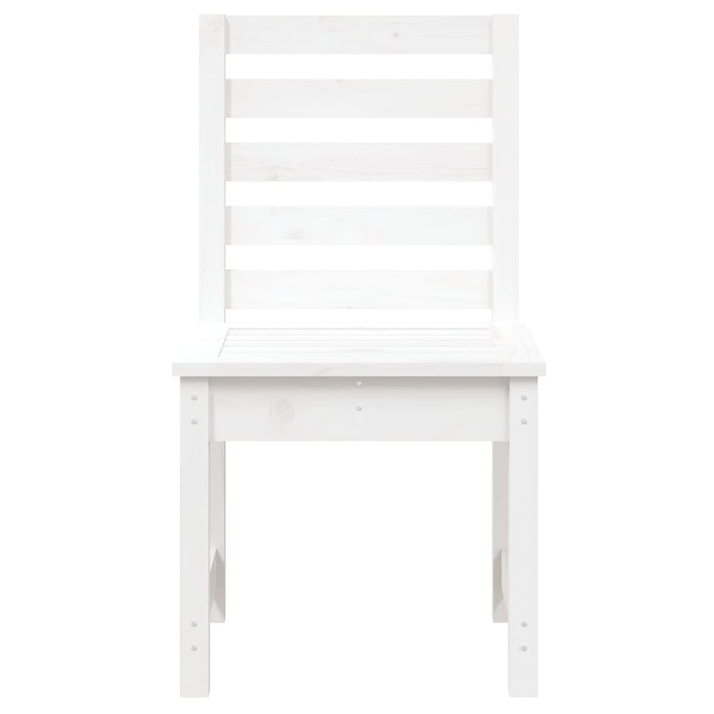 Gartenstühle 2 Stk. Weiß 40,5x48x91,5 cm Massivholz Kiefer - Pazzar.ch
