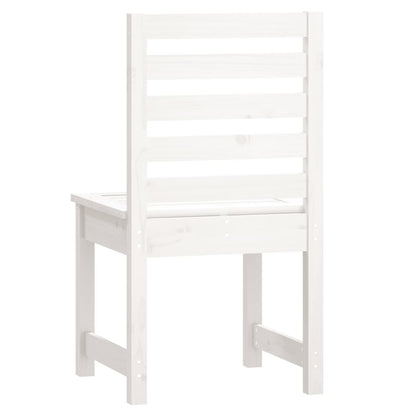 Gartenstühle 2 Stk. Weiß 40,5x48x91,5 cm Massivholz Kiefer - Pazzar.ch