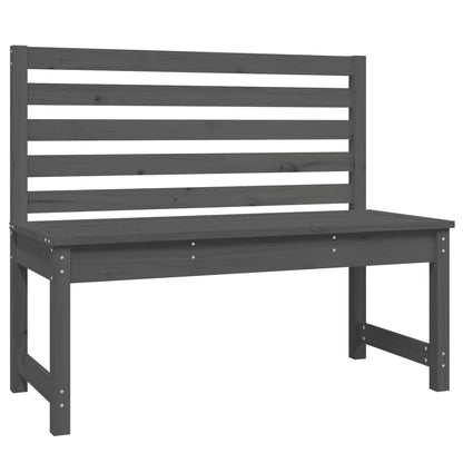 Gartenbank Grau 109 cm Massivholz Kiefer - Pazzar.ch
