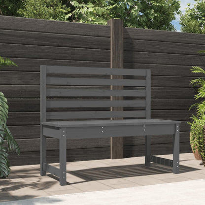 Gartenbank Grau 109 cm Massivholz Kiefer - Pazzar.ch