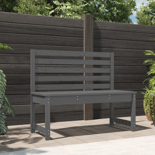 Gartenbank Grau 109 cm Massivholz Kiefer - Pazzar.ch