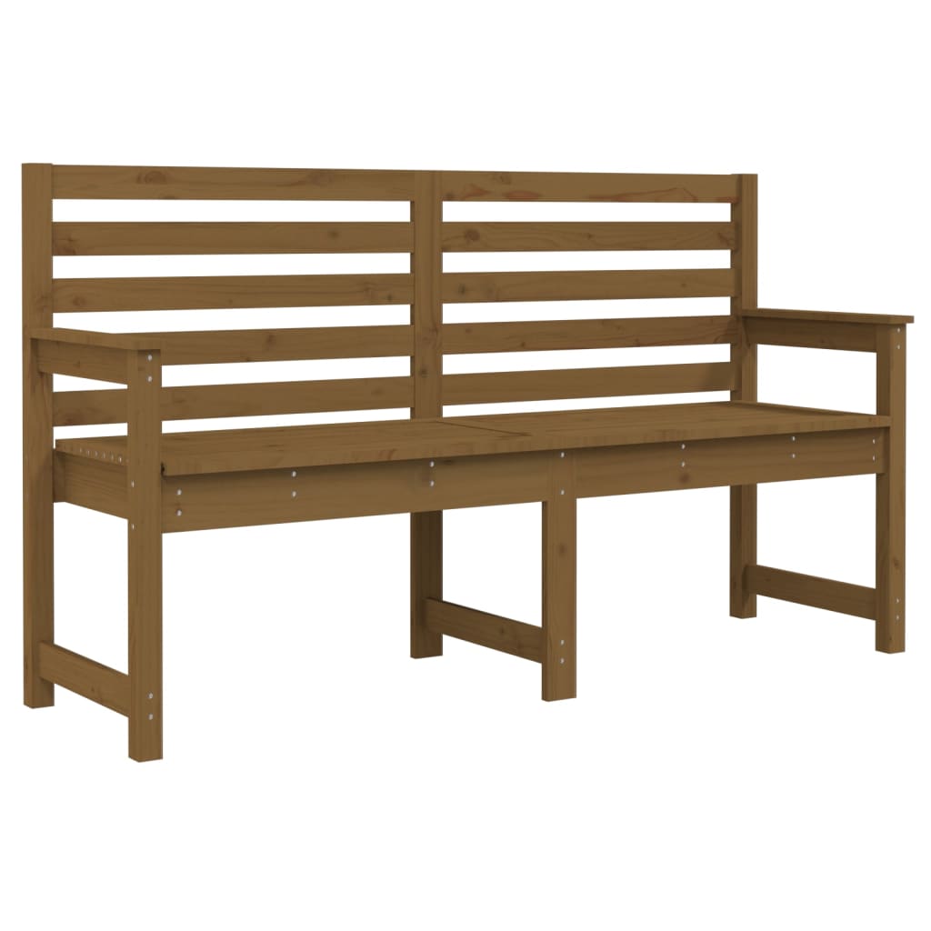 Gartenbank Honigbraun 159,5x48x91,5 cm Massivholz Kiefer - Pazzar.ch