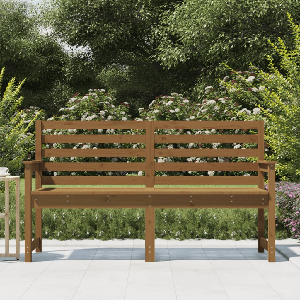 Gartenbank Honigbraun 159,5x48x91,5 cm Massivholz Kiefer - Pazzar.ch