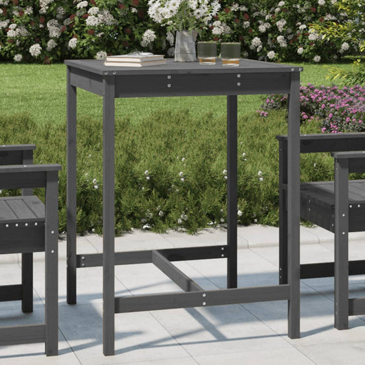 Gartentisch Grau 82,5x82,5x110 cm Massivholz Kiefer - Pazzar.ch