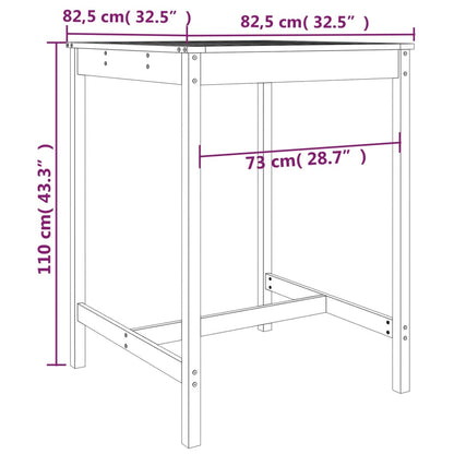 Gartentisch 82,5x82,5x110 cm Massivholz Douglasie - Pazzar.ch