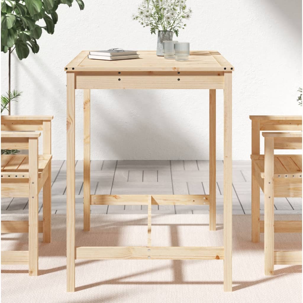 Gartentisch 121x82,5x110 cm Massivholz Kiefer - Pazzar.ch