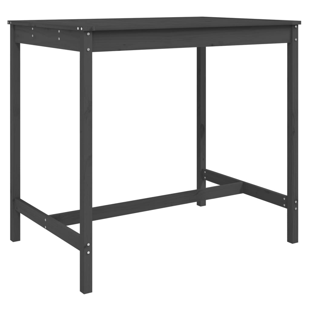 Gartentisch Grau 121x82,5x110 cm Massivholz Kiefer - Pazzar.ch