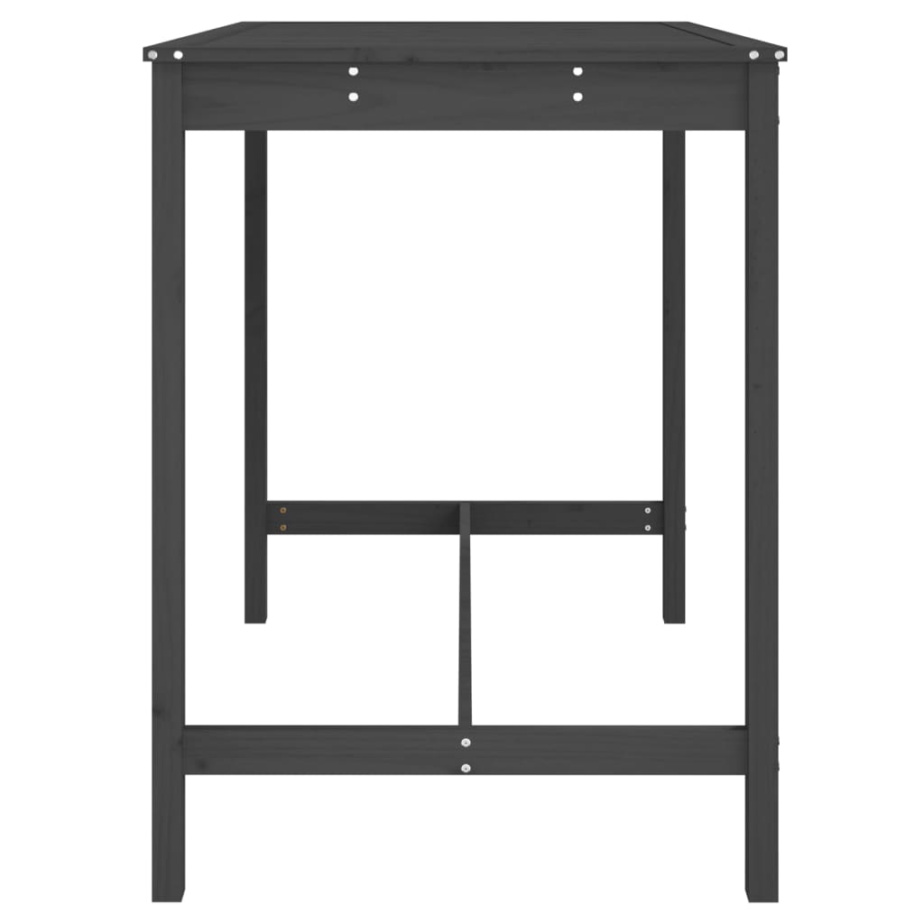 Gartentisch Grau 121x82,5x110 cm Massivholz Kiefer - Pazzar.ch