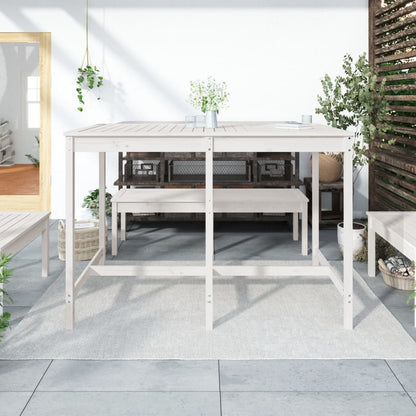 Gartentisch Weiß 159,5x82,5x110 cm Massivholz Kiefer - Pazzar.ch