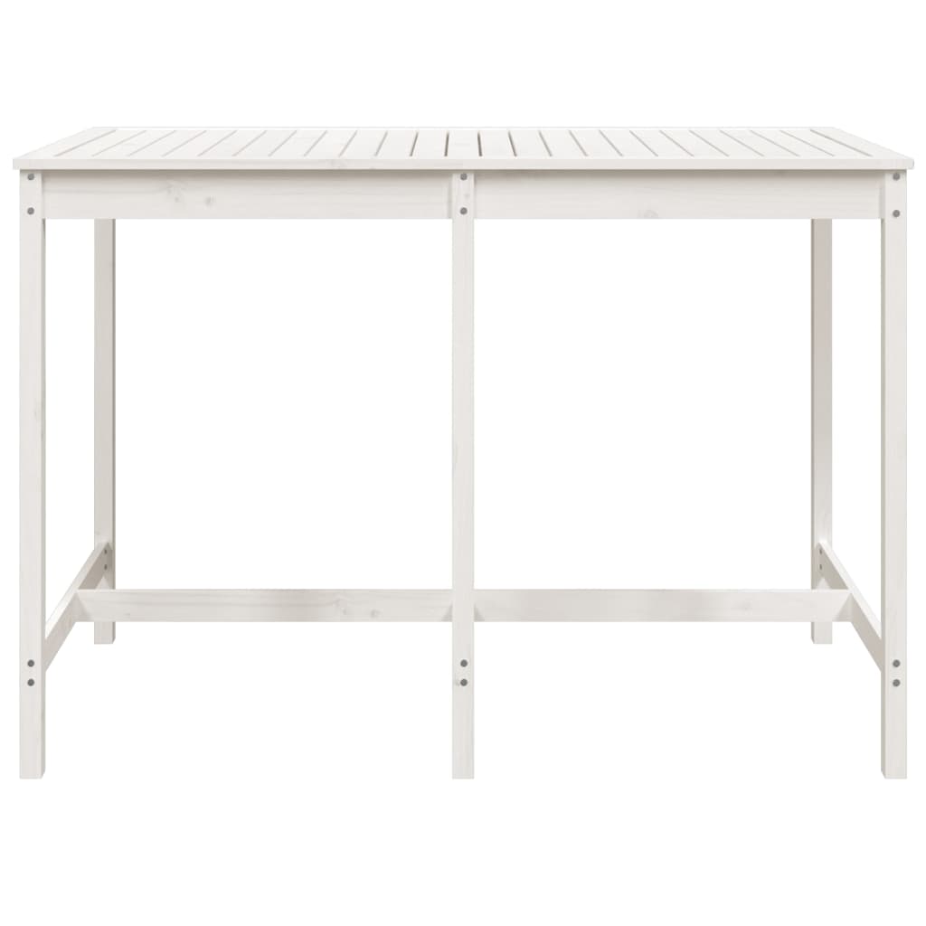 Gartentisch Weiß 159,5x82,5x110 cm Massivholz Kiefer - Pazzar.ch