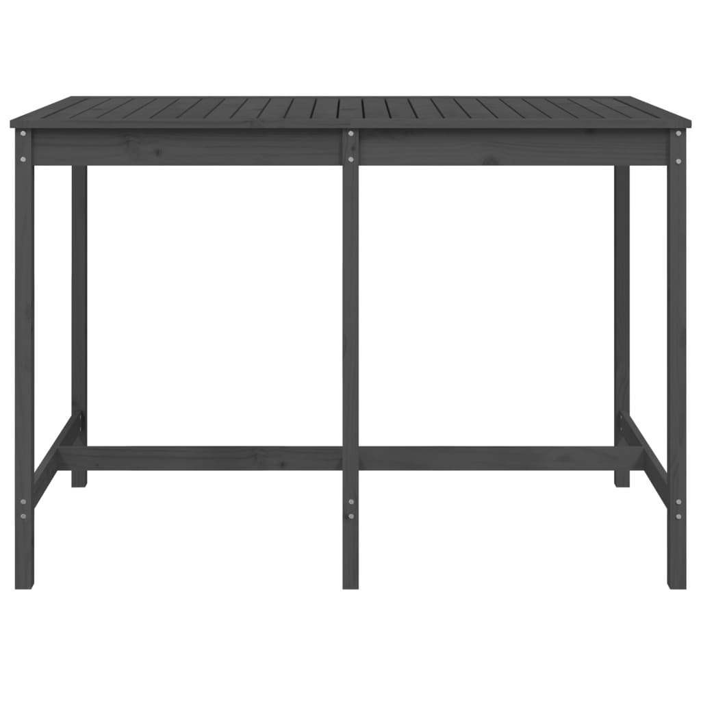 Gartentisch Grau 159,5x82,5x110 cm Massivholz Kiefer
