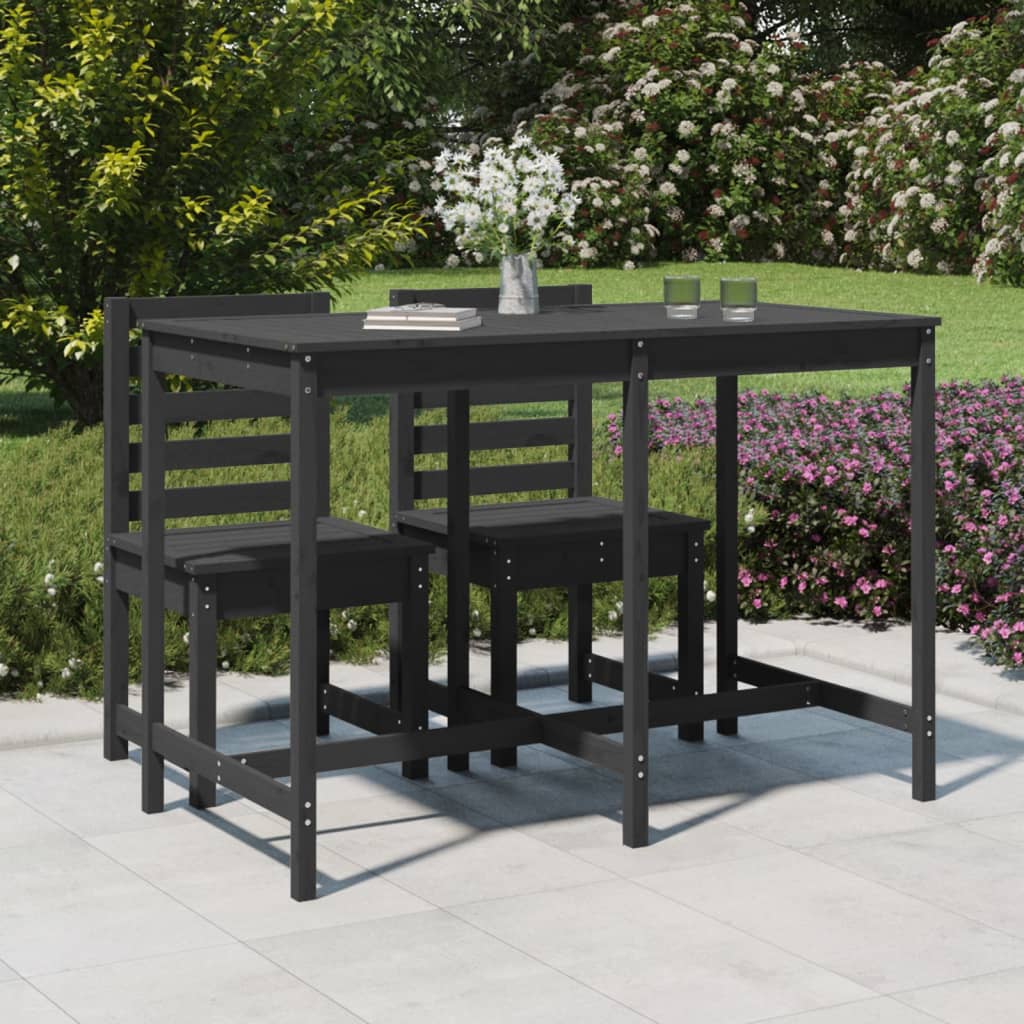 Gartentisch Grau 159,5x82,5x110 cm Massivholz Kiefer - Pazzar.ch