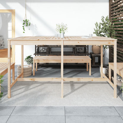 Gartentisch 203,5x90x110 cm Massivholz Kiefer - Pazzar.ch