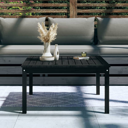 Gartentisch Schwarz 82,5x82,5x45 cm Massivholz Kiefer - Pazzar.ch