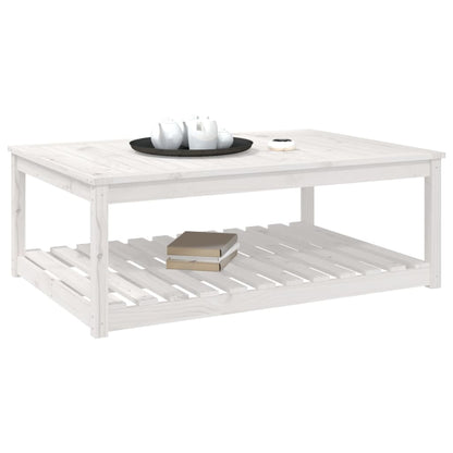 Gartentisch Weiß 121x82,5x45 cm Massivholz Kiefer - Pazzar.ch