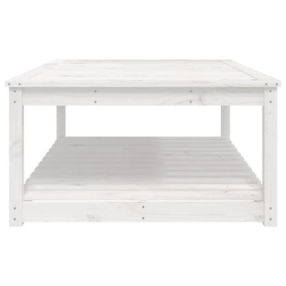 Gartentisch Weiß 121x82,5x45 cm Massivholz Kiefer - Pazzar.ch