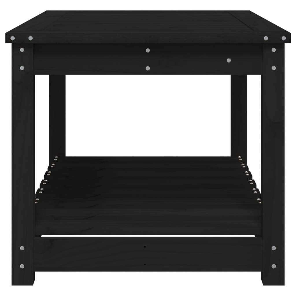Gartentisch Schwarz 82,5x50,5x45 cm Massivholz Kiefer - Pazzar.ch