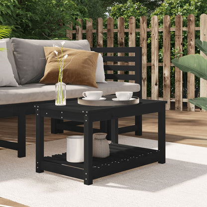 Gartentisch Schwarz 82,5x50,5x45 cm Massivholz Kiefer - Pazzar.ch