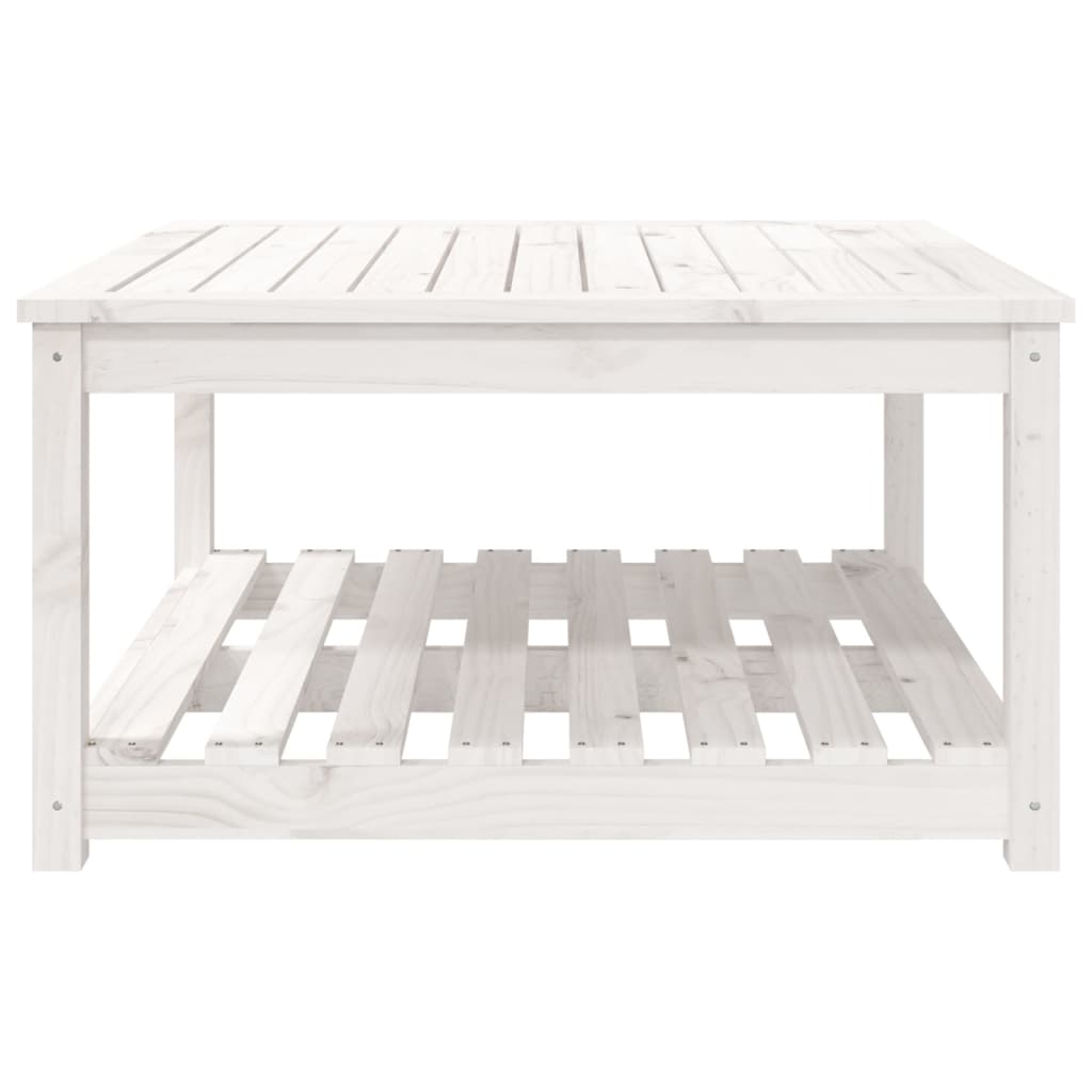 Gartentisch Weiß 82,5x82,5x45 cm Massivholz Kiefer - Pazzar.ch