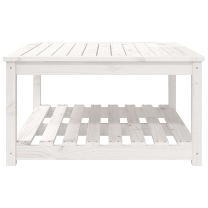 Gartentisch Weiß 82,5x82,5x45 cm Massivholz Kiefer - Pazzar.ch