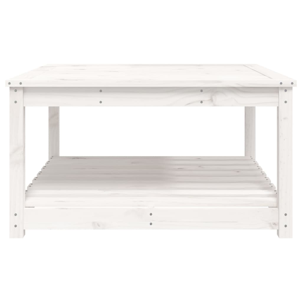 Gartentisch Weiß 82,5x82,5x45 cm Massivholz Kiefer - Pazzar.ch