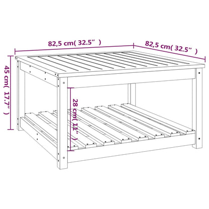 Gartentisch Weiß 82,5x82,5x45 cm Massivholz Kiefer - Pazzar.ch