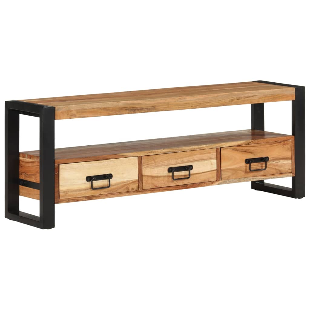 TV-Schrank 120x30x45 cm Massivholz Akazie - Pazzar.ch