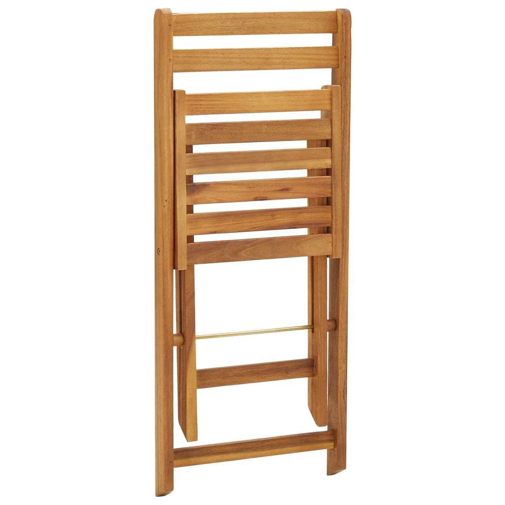 3-tlg. Bistro-Set Klappbar mit Kissen Massivholz Akazie - Pazzar.ch