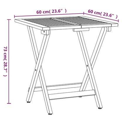 3-tlg. Bistro-Set Klappbar mit Kissen Massivholz Akazie - Pazzar.ch