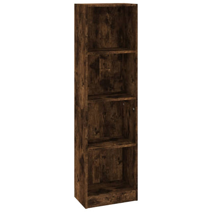 Bücherregal 4 Fächer Räuchereiche 40x24x143 cm Holzwerkstoff - Pazzar.ch