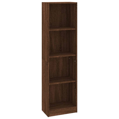 Bücherregal 4 Fächer Braun Eichen-Optik 40x24x143 cm - Pazzar.ch