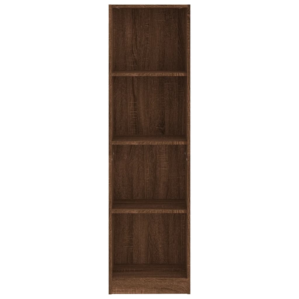 Bücherregal 4 Fächer Braun Eichen-Optik 40x24x143 cm - Pazzar.ch