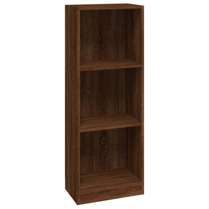 Bücherregal 3 Fächer Braun Eichen-Optik 40x24x109 cm - Pazzar.ch