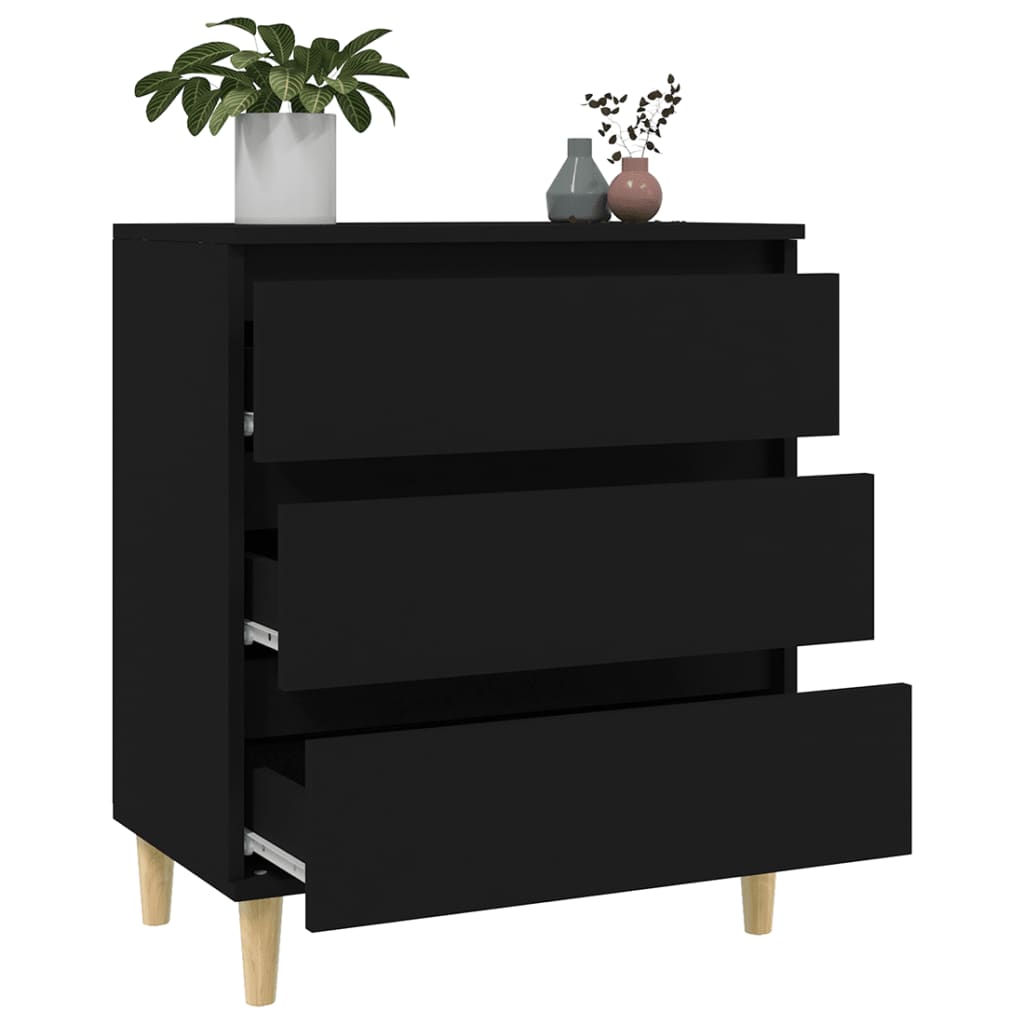 Sideboard Schwarz 60x35x70 cm Holzwerkstoff - Pazzar.ch