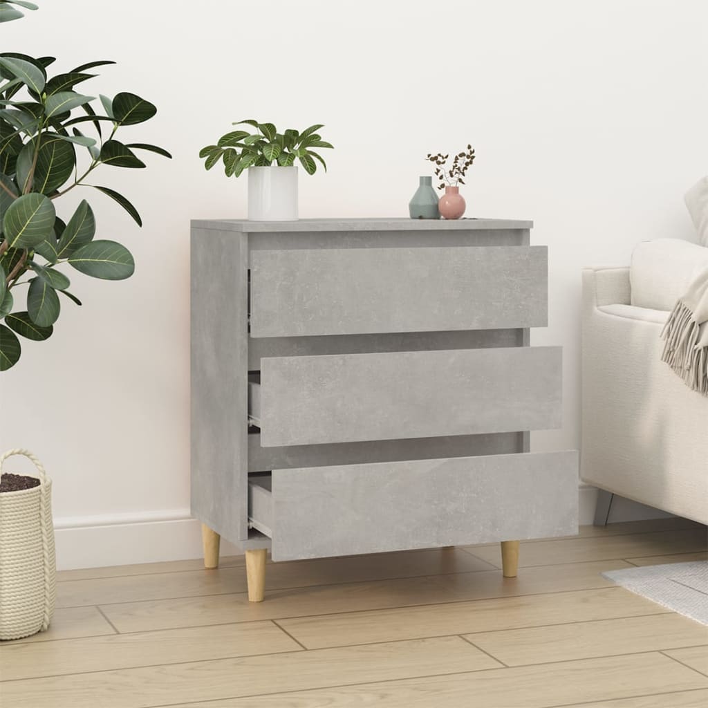 Sideboard Betongrau 60x35x70 cm Holzwerkstoff - Pazzar.ch