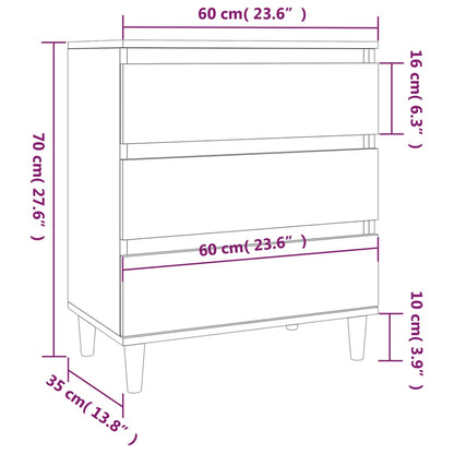 Sideboard Betongrau 60x35x70 cm Holzwerkstoff - Pazzar.ch