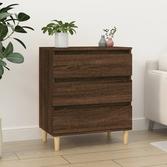 Sideboard Braun Eichen-Optik 60x35x70 cm Holzwerkstoff - Pazzar.ch