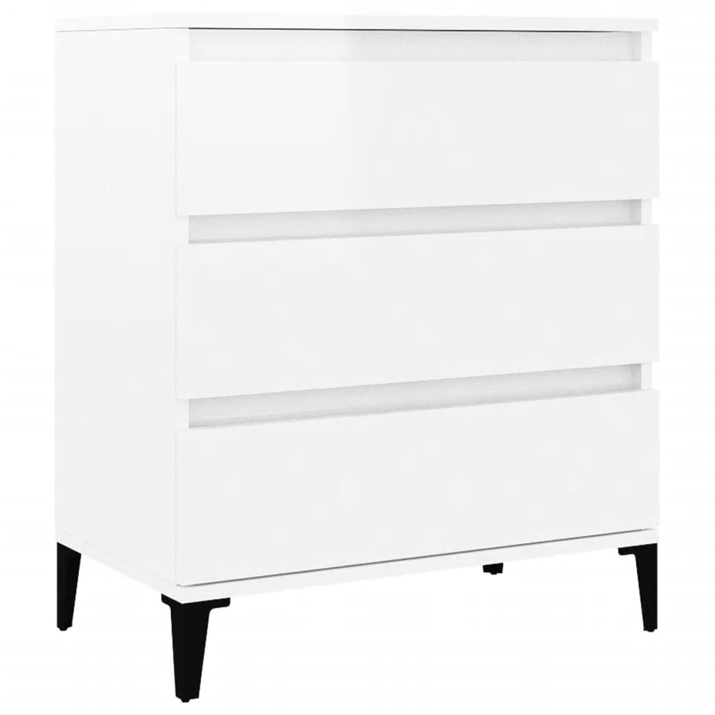 Sideboard Hochglanz-Weiß 60x35x70 cm Holzwerkstoff - Pazzar.ch
