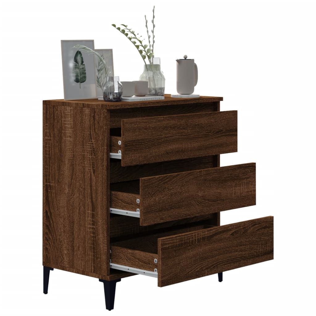 Sideboard Braun Eichen-Optik 60x35x70 cm Holzwerkstoff - Pazzar.ch